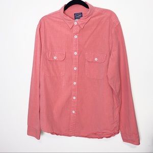 J.Crew Sportsmen’s Outfitter Coral Button Up Long Sleeve Shirt Size Large